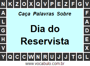 Caça Palavras Dia do Reservista