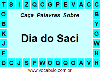 Caça Palavras Dia do Saci