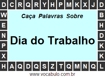 Caça Palavras Sobre o Dia do Trabalho