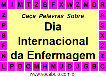 Caça Palavras Dia Internacional da Enfermagem