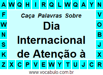 Caça Palavras Sobre o Dia Internacional de Atenção à Gagueira