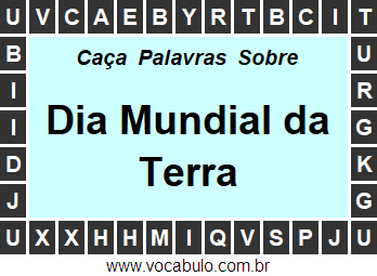 Caça Palavras Dia Mundial da Terra