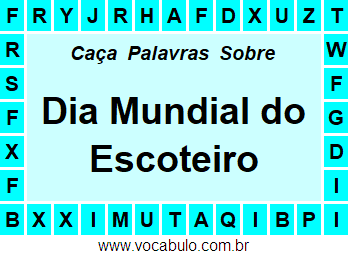 Caça Palavras Dia Mundial do Escoteiro