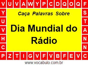 Caça Palavras Dia Mundial do Rádio