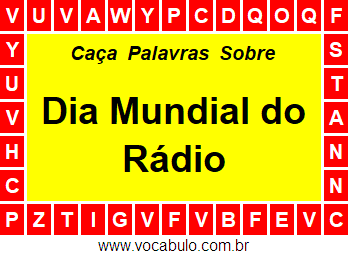 Caça Palavras Sobre o Dia Mundial do Rádio