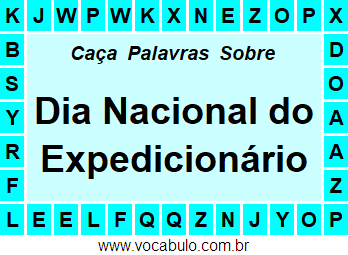 Caça Palavras Sobre o Dia Nacional do Expedicionário