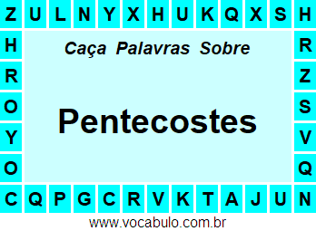 Caça Palavras Sobre Pentecostes